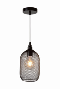 Lucide hanglamp Mesh zwart Ø15 cm