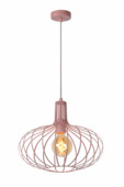 Lucide hanglamp Merlina roze Ø38 cm