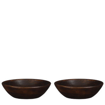 Schaal donkerbruin 2 stuks  5x16cm