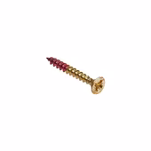 Rotadrill schroef universeel platkop PZ2 messing 3.5x16 mm 42 stuks