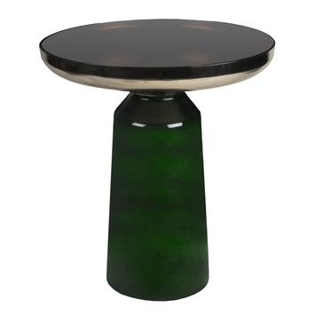 Bijzettafel Veerle glas donkergroen bruin 