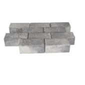 Klinker Beton Facet Grijs/Zwart 21x10,5x8 cm - 36 Klinkers / 0,75 m2