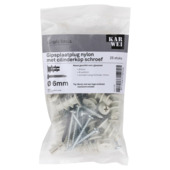 KARWEI Gips plug 6x22mm+uni ck 4x40 25ST + bit