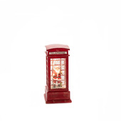 Konstsmide watergevulde LED-telefooncel met kerstman rood 9,5 x 9,5 x 20 cm