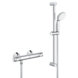 Grohe doucheset Quickfix Precision Flow met thermostaatkraan 1 stand chroom