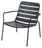 Wakefield tuinstoel Tilos antraciet metaal