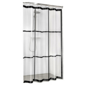 Sealskin douchegordijn brix 180x200cm zwrt/trans