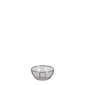 Kandelaar glas grijs 4,5x9,5 cm