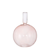 Vaas single flower glas roze 21x15 cm