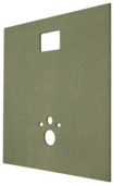 Vochtwerende toilet achterwand 123x120cm 18mm