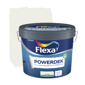 Flexa Powerdek muurverf mat RAL 9016 verkeerswit 10 liter