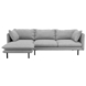 KARWEI Chaise longue Gayle links geschuurd grijs