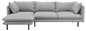 KARWEI Chaise longue Gayle links geschuurd grijs