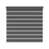 KARWEI duo rolgordijn lichtdoorlatend antraciet structuur (kleurnr. 4401) 120x210 cm (bxh)