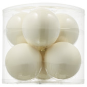 Christmas Goods kerstballen mix glas 6 stuks wol wit