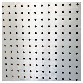Plaat geperforeerd aluminium brut 500x250x0,8mm