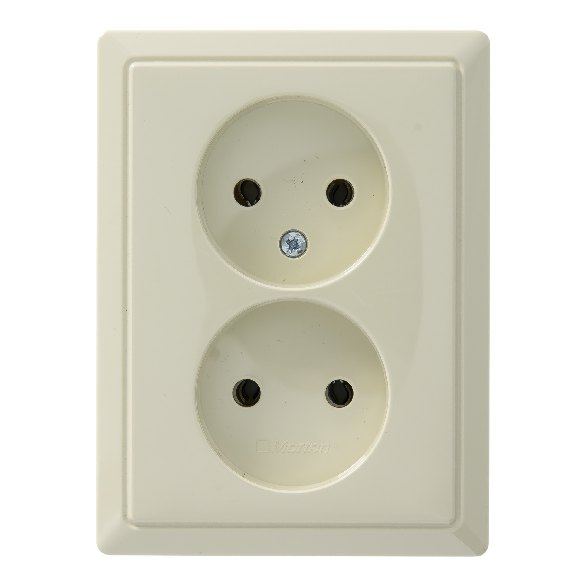 Merten Schneider Artec Stopcontact Dubbel Creme merten kopen in de aanbieding