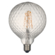 KARWEI LED- filament globe 130mm helder geribbeld glas