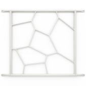 SecuBar Deco 1 Siertralie RAL 910 (Wit) 54x52,5 cm