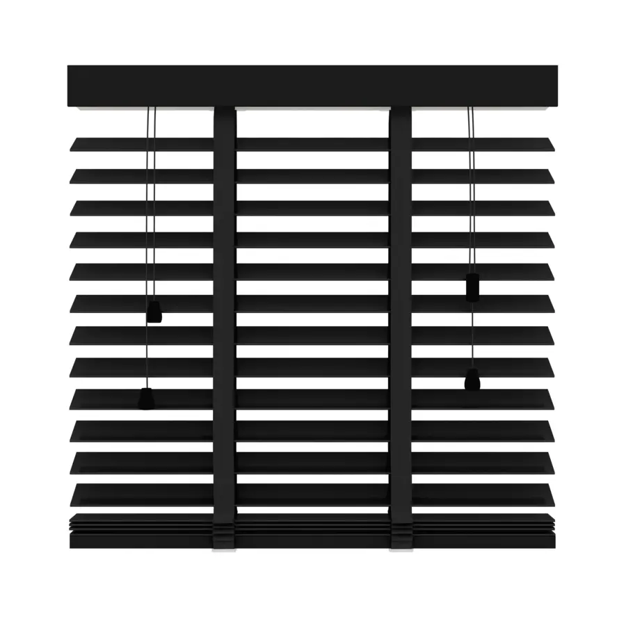 KARWEI houten jaloezie 50 mm matzwart (kleurnr. 947) 60x130 cm (bxh)