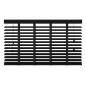 KARWEI houten jaloezie 50 mm matzwart (kleurnr. 947) 140x180 cm (bxh)