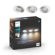 Philips Hue Adore 3-licht badkamer inbouwset 3x5W chroom/wit incl. switch en bluetooth