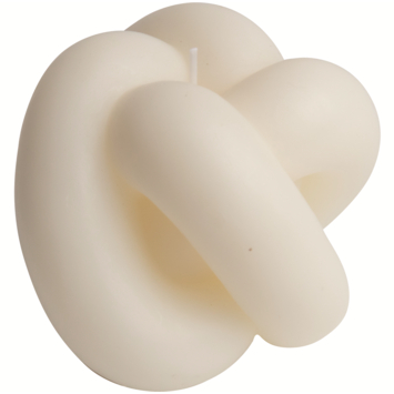 Kaars geometrisch wit 9,5 cm