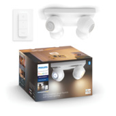 Philips Hue Buckram opbouwspot 4x5W wit incl. switch en bluetooth