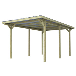 Carport Eagle hout en kunststof 300 x 500 cm
