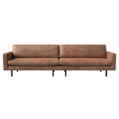 4 zits bank Fali Eco Leder cognac bruin