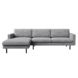 KARWEI Chaise longue Fali links rib vergrijsd groen