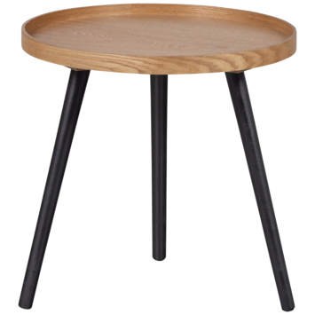 WOOOD Bijzettafel Mesa M hout naturel Ø45x45 cm