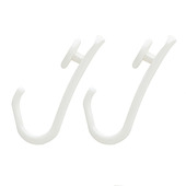 Douchegordijnhaak Easy Roll 12 stuks wit