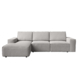 KARWEI Chaise longue Mack links recycled zandgrijs