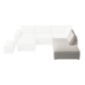 KARWEI modulaire bank James chaise lounge rechts grof geweven beige