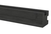 Sleufpaal rond hoek grenen antraciet ca. 8,8 x 8,8 cm, lengte ca. 270 cm