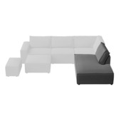 KARWEI Modulaire bank James chaise longue geschuurd grijs