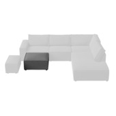 Modulaire bank James hocker geschuurd grijs