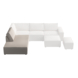 KARWEI Modulaire bank James chaise longue geschuurd Naturel