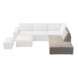 KARWEI Modulaire bank James chaise longue geschuurd naturel