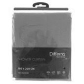 Douchegordijn Differnz polyester grijs 180x200cm
