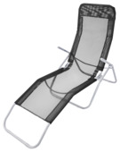 Ligstoel tuin zwart 136 x 58 x 95 cm