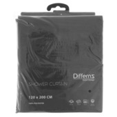 Douchegordijn Differnz polyester antraciet 120x200cm