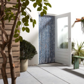 Livn deurgordijn Chenille blauw 100x230 cm