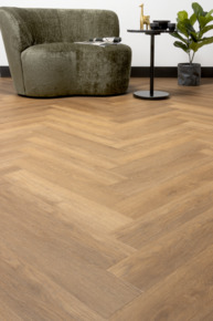 Lundia click PVC Helder Irena visgraat bruin houtlook