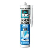 Bison siliconenkit transparant grijs 300 ml