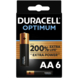 Duracell Batterij AA Alkaline Optimum 6 stuks