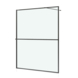 Allibert douchewand Milton 140x200 cm helder glas/mat zwart