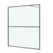 Allibert inloopdouche Milton 160x200 cm helder glas/mat zwart