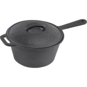 Gietijzeren BBQ sauspan zwart anti-aanbaklaag